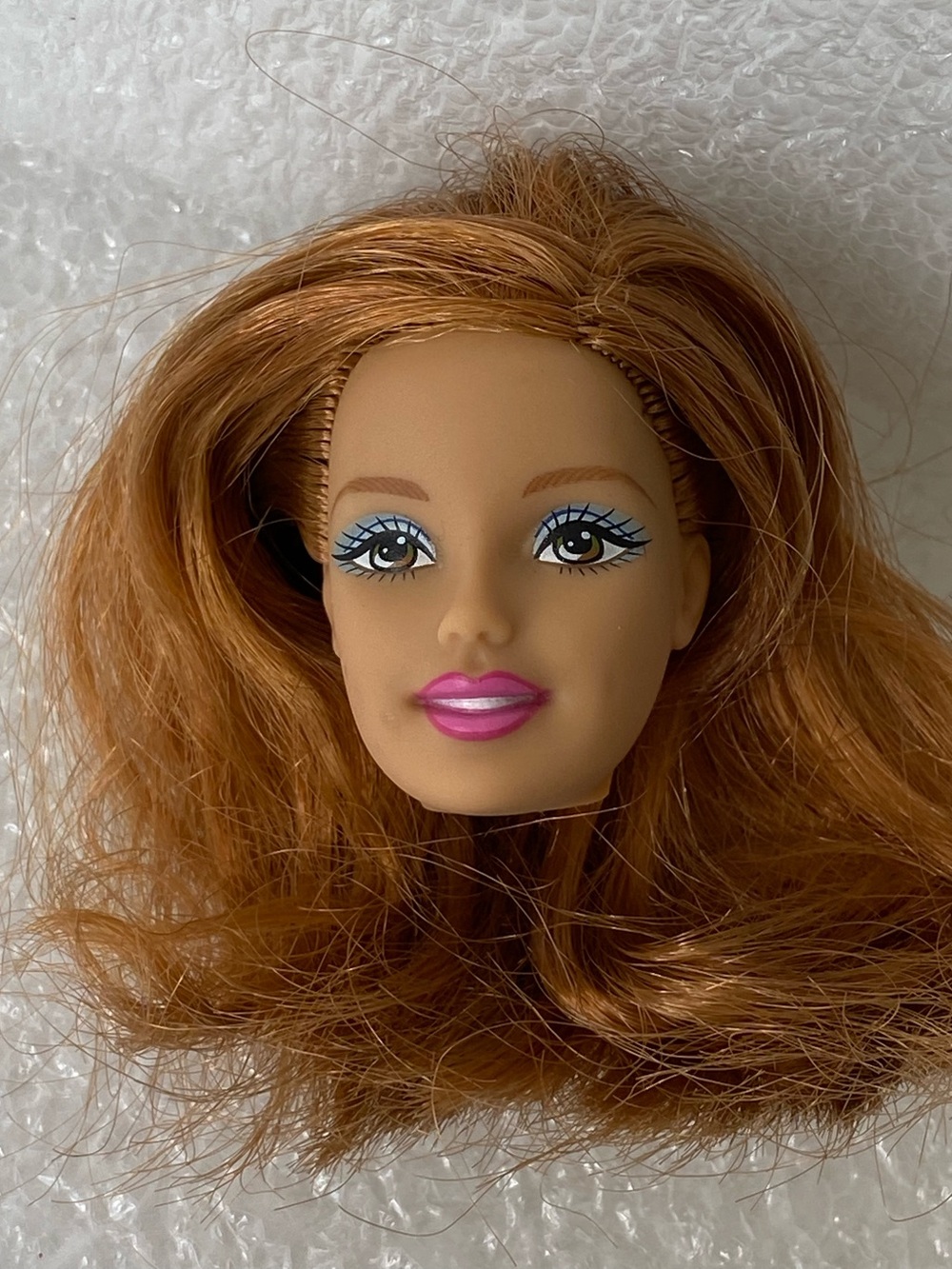 Barbie Doll as DAPHNE in Scooby-Doo Red Hair Brown Eyes - HEAD Replacement Only